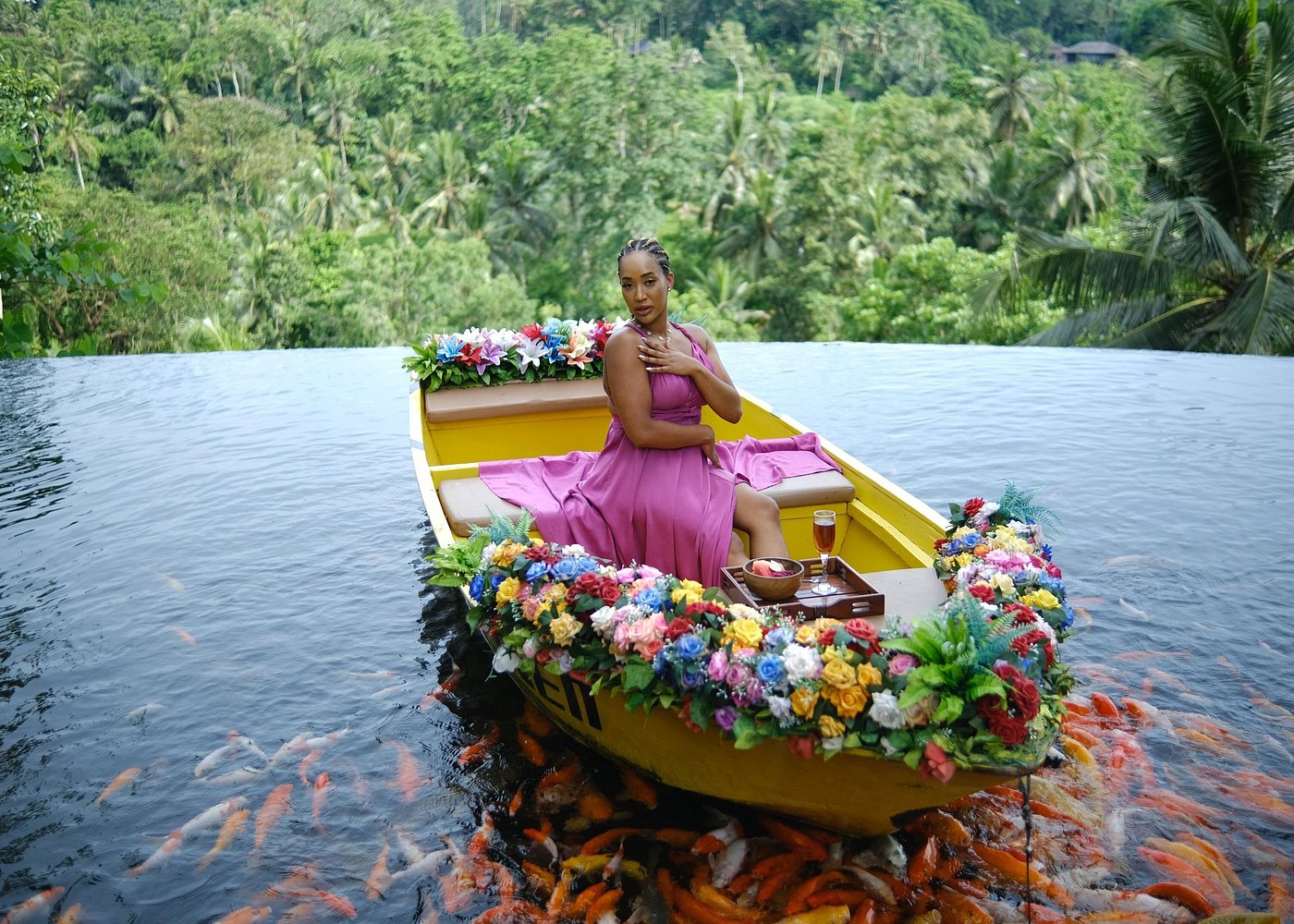 Bali Swing, Koi Boat Photo, Monkey Forest & Waterfall Ubud Tour